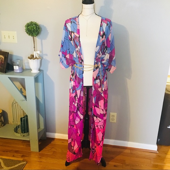 🔹2 LEFT!🔹Fragmented Gypsy Wing Duster Kimono - Picture 4 of 6